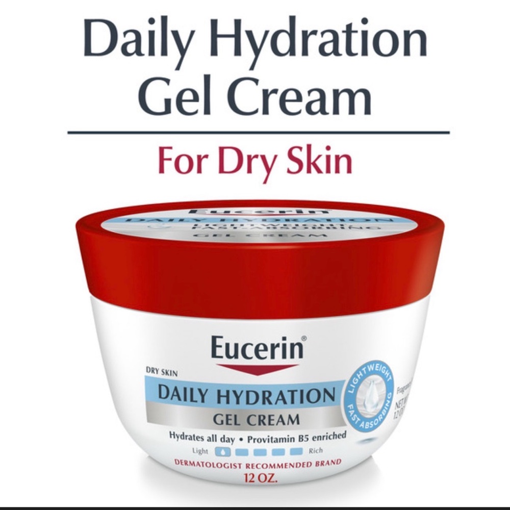EUCERIN Daily Hydration Gel Cream for Dry Skin new sealed 12oz